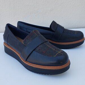 Tartan plaid platform chunky Teadale Elsa loafers